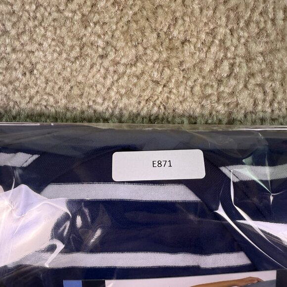 Gap Women's Soft Jersey Relaxed Short Sleeve V-Neck Top Size L Blue Striped E871 - Picture 9 of 9